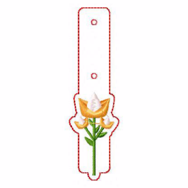 Flower Embellishments 09 Key Fobs - In The Hoop Machine Embroidery Design
