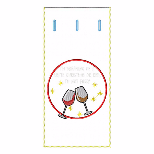 ITH Christmas Humor Wine Bag 10 - In The Hoop Machine Embroidery Design