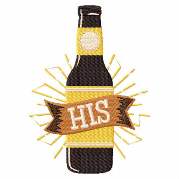 His Bottle of Beer - His & Hers Collection #06 Machine Embroidery Design