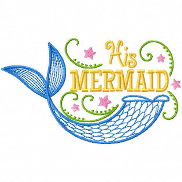 His Mermaid - His & Hers Collection #13 Machine Embroidery Design