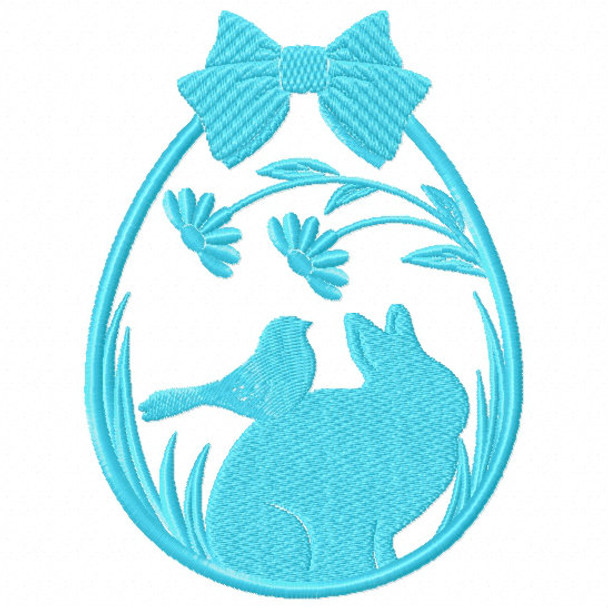 Silhouette Easter Design #05 Machine Embroidery Design