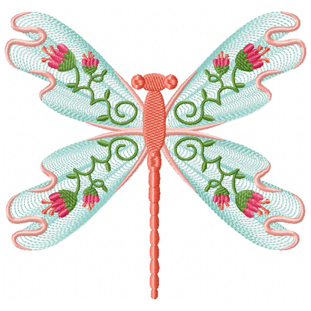 Machine Embroidery Design - Dragonfly #01 Collection