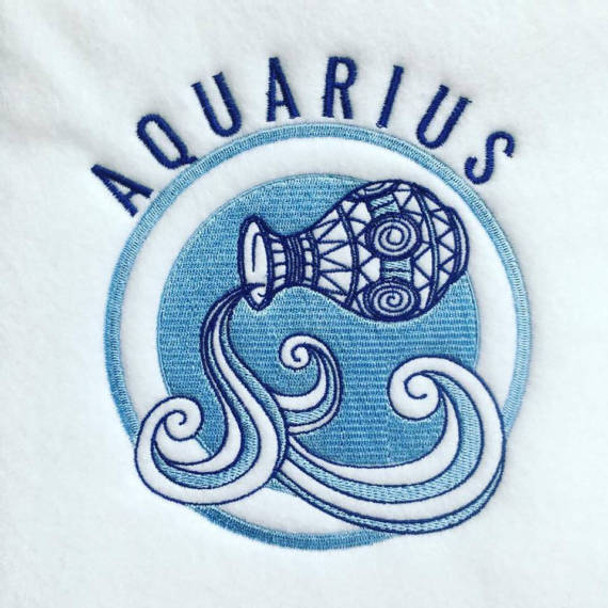 Aquarius - Zodiac Collection #04 Machine Embroidery Design