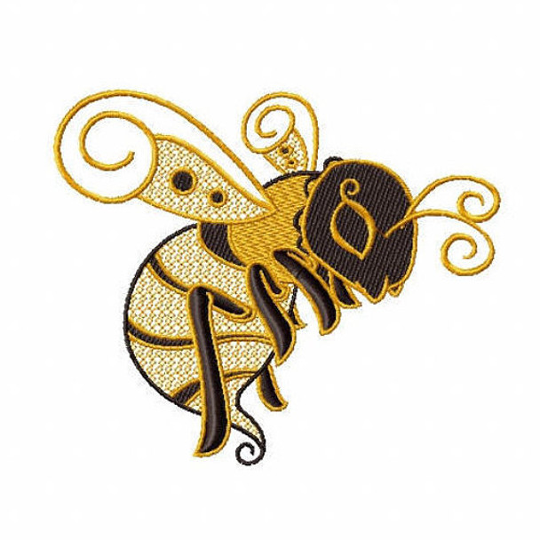 Ornamental Bumble Bee - Ornament Animal Collection #24 Machine Embroidery Design