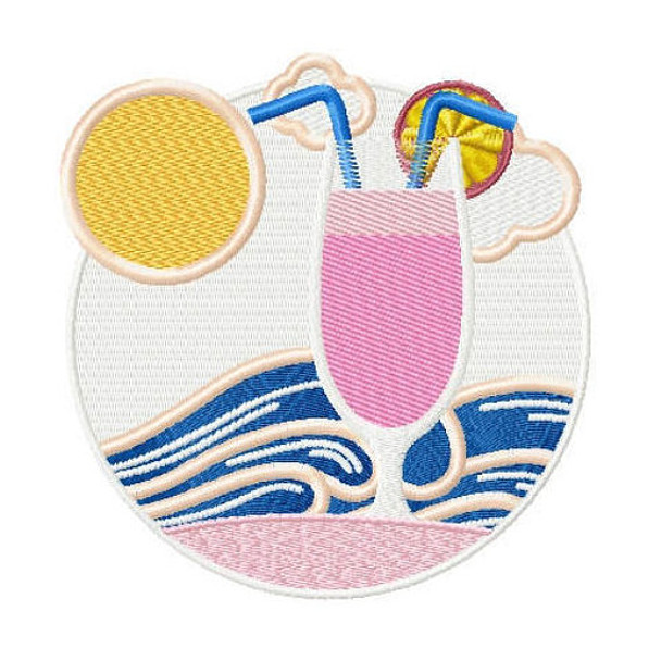 Cocktail- Summer Beach Collection #10 Machine Embroidery Design