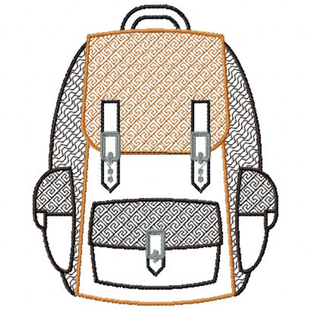 Camp Bag - Camping #04 Machine Embroidery Design