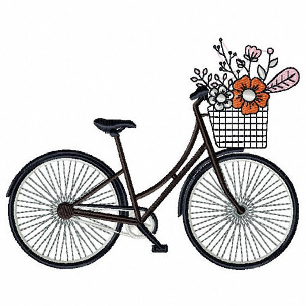 Vintage City Bicycle - Antique Collection #1 Machine Embroidery Design