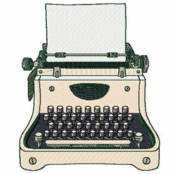 Vintage Typewriter - Antique Collection #9 Machine Embroidery Design