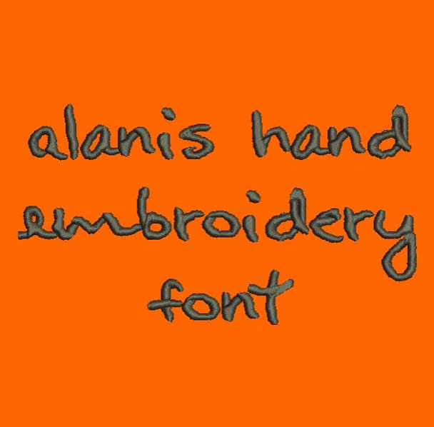 Artist Inspired Handwriting - Alanis Hand Machine Embroidery Font Now Includes BX Format!