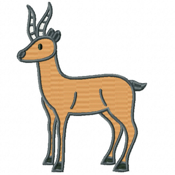 Impala - Safari Animals #01 Machine Embroidery Design