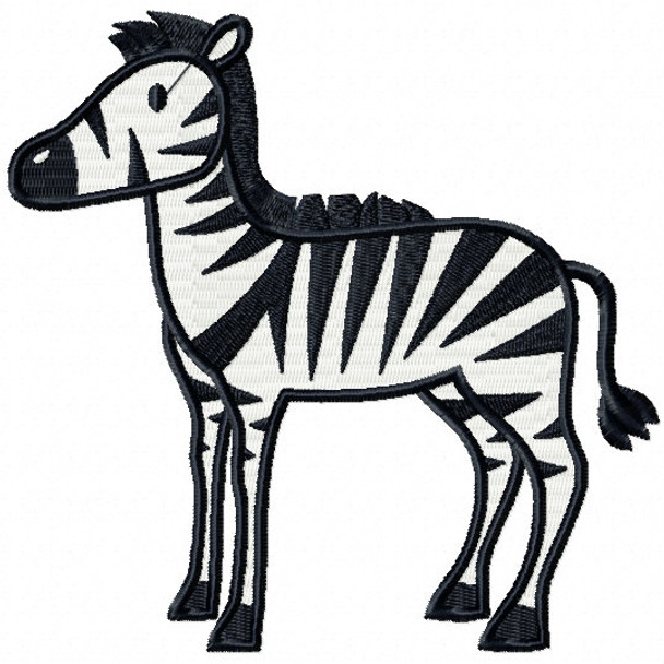 Zebra - Safari Animals #12 Machine Embroidery Design