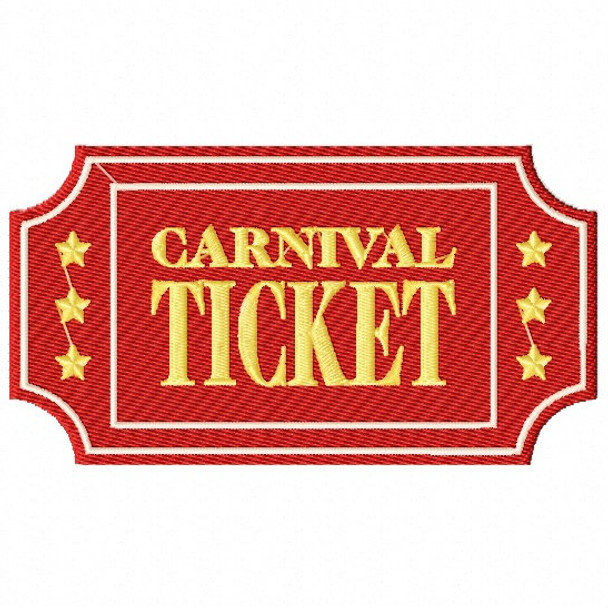 Carnival Ticket - Carnival #12 Machine Embroidery Design