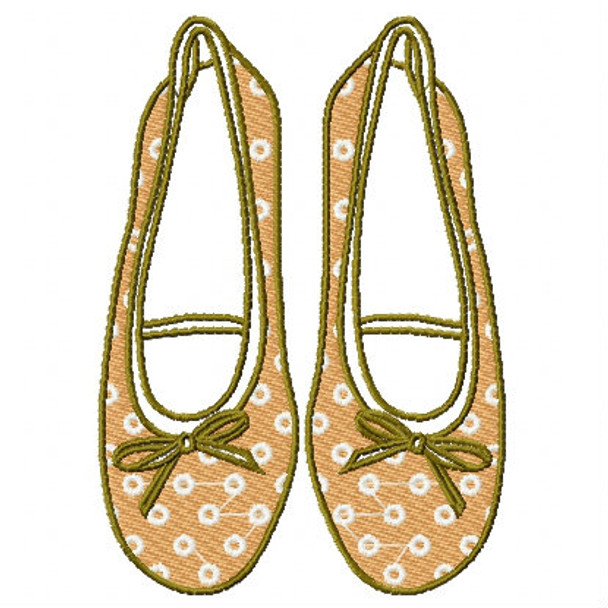 Flat Shoes - Shoe Collection #04 Machine Embroidery Design
