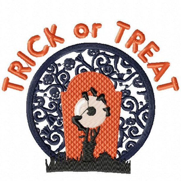 Trick or Treat Skull - Happy Halloween #04 Machine Embroidery Design