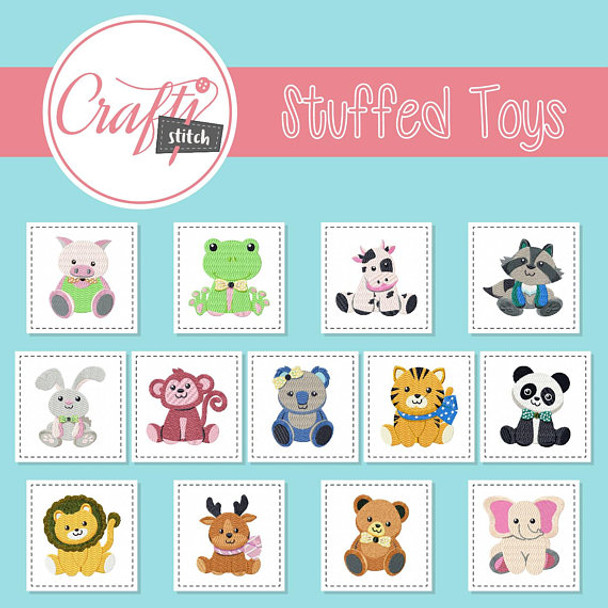 Stuffed Toys Collection of 13 Machine Embroidery Designs