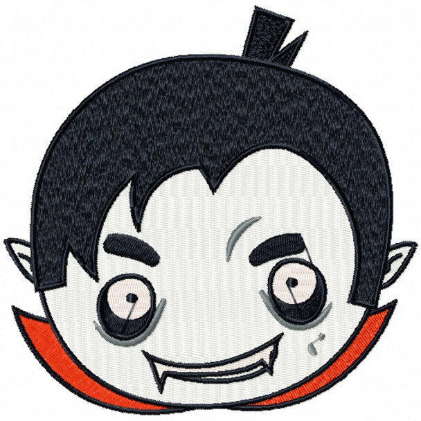 Vampire Head - Halloween Heads #02 Machine Embroidery Design