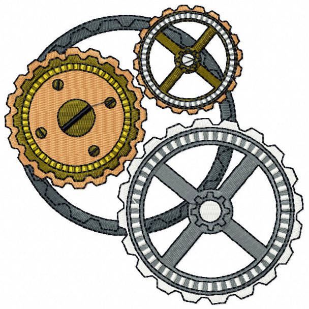 Steampunk Clockwork Gear - Steampunk #09 Machine Embroidery Design