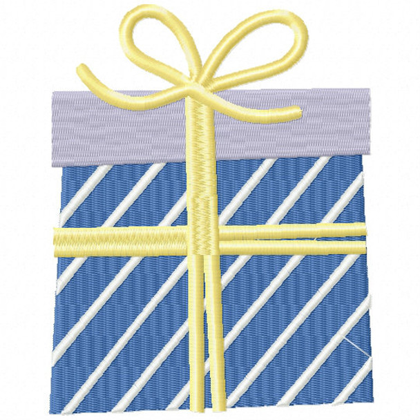 Yellow Ribbon Gift - Christmas Gift #15 Machine Embroidery Design