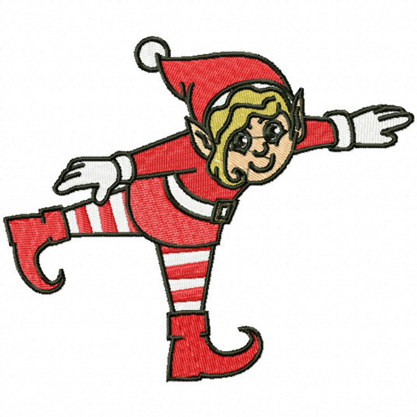 Balancing Elf - Funny Elves #05 Machine Embroidery Design