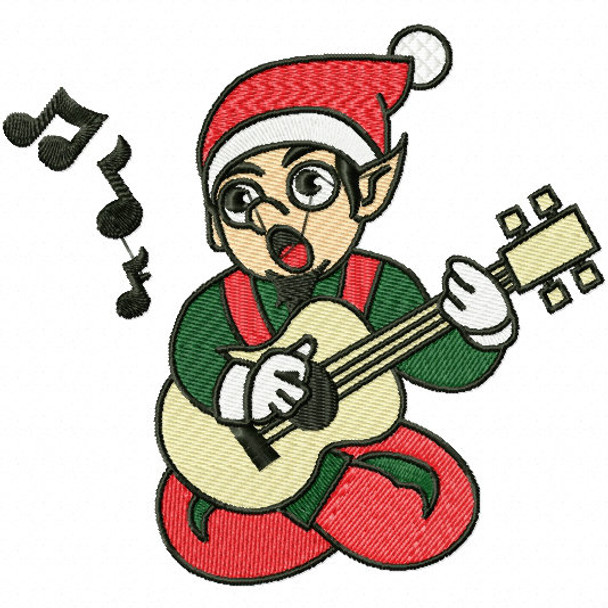 Singing Elf - Funny Elves #07 Machine Embroidery Design