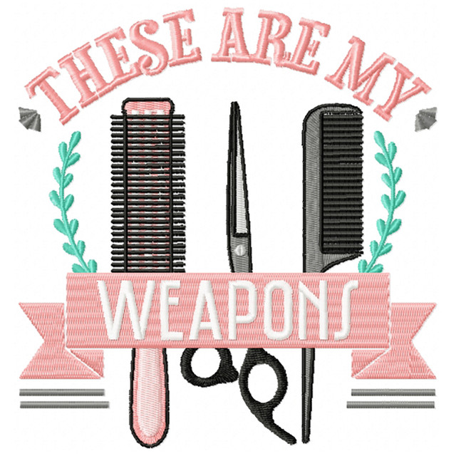 Machine Embroidery Design Hair Stylist 08 Collection