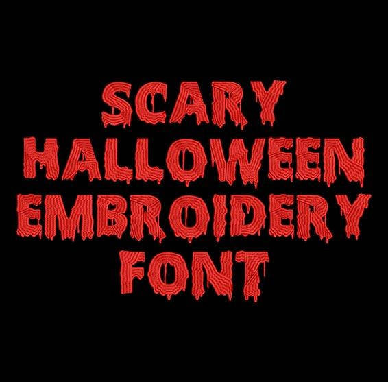 Machine Embroidery Font Scary Halloween Embroidery Font