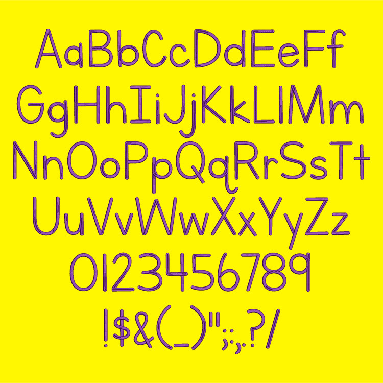 Machine Embroidery Font Letters For Learners Font
