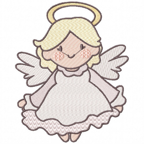 Machine Embroidery Design - Cute Angels Design #02