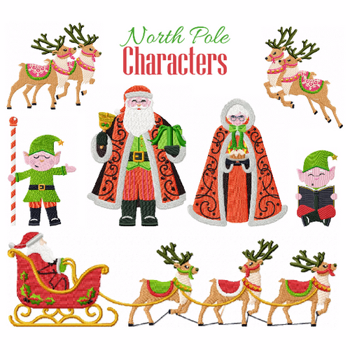 Machine Embroidery Designs North Pole Characters Collection Of 7 machine-embroidery-designs-north-pole-characters-collection-of-7