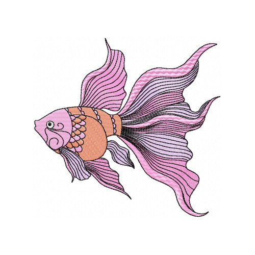 【CPGN STUDIO】LIKE A FISH Embroidery MTM Many Little Fish 4x4 Machine Embroidery – Small School of