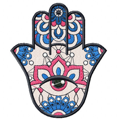 Machine Embroidery Design - Hamsa Floral Design #01