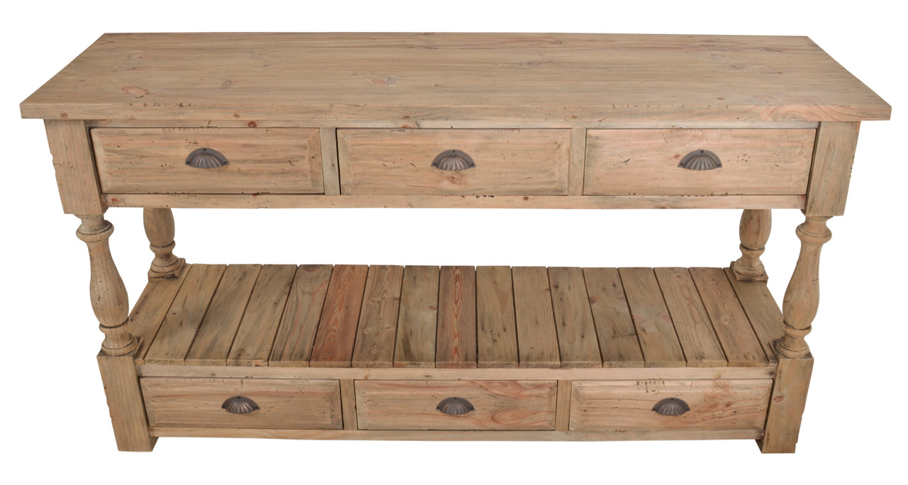 Farmhouse 6 drawer Console Table - AFD Home