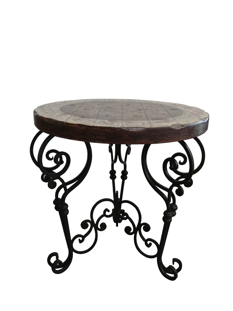 Peruvian Iron Round Side Table - AFD Home