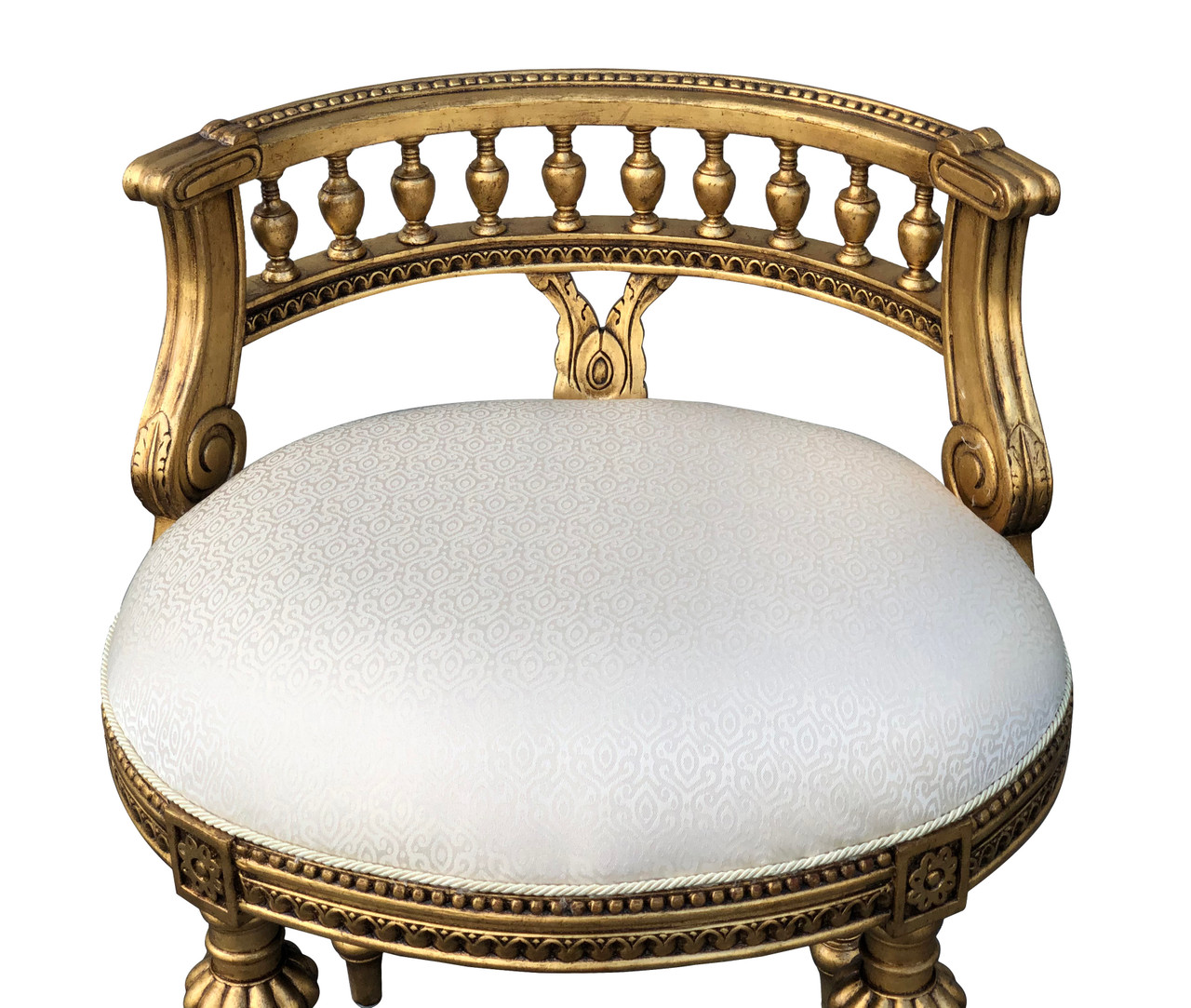Gold Genoa Cream Vanity Chair - AFD Home