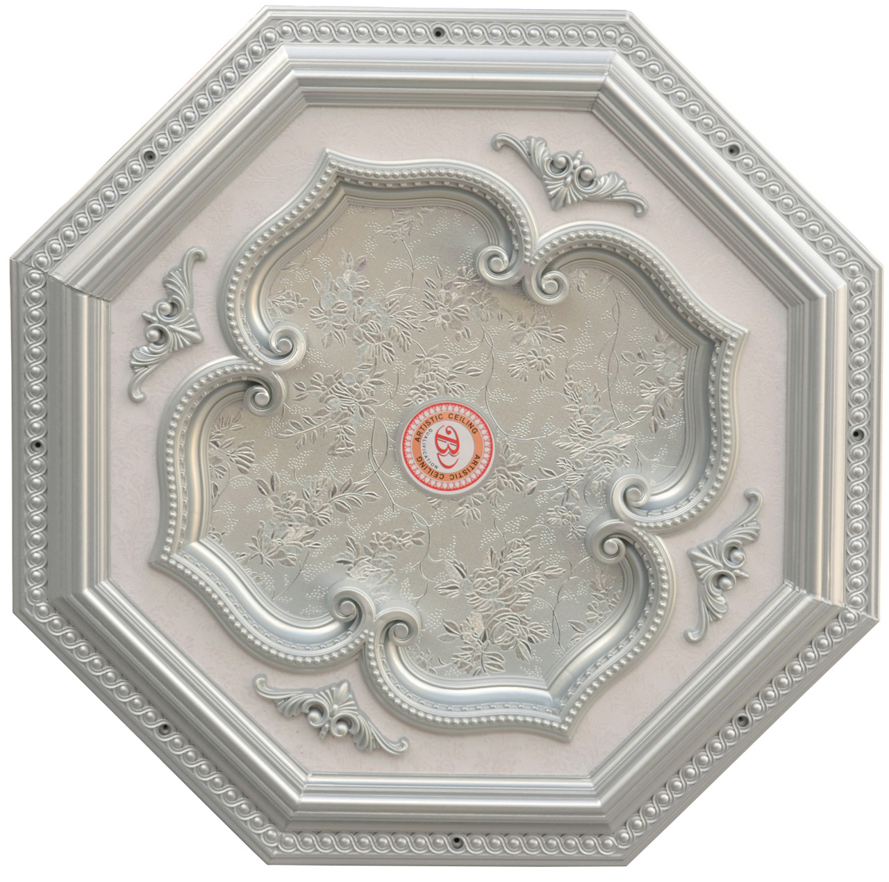 プレデター ウォールレリーフ Silver Four Leaf Clover and Silver Frame Octagon Chandelier