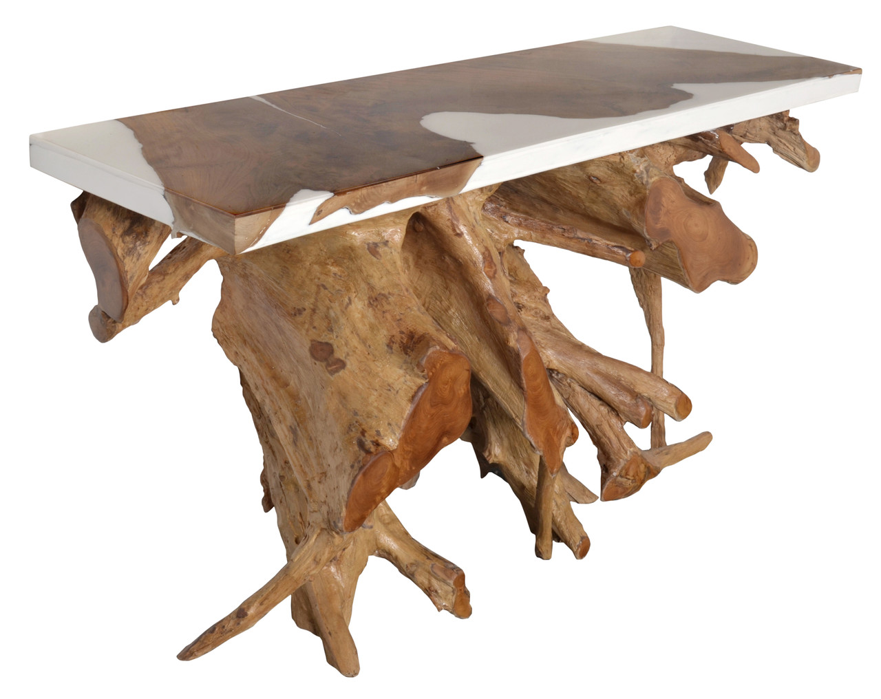 Console 120 cm en racine de teck -THEKKU 02 - Maison