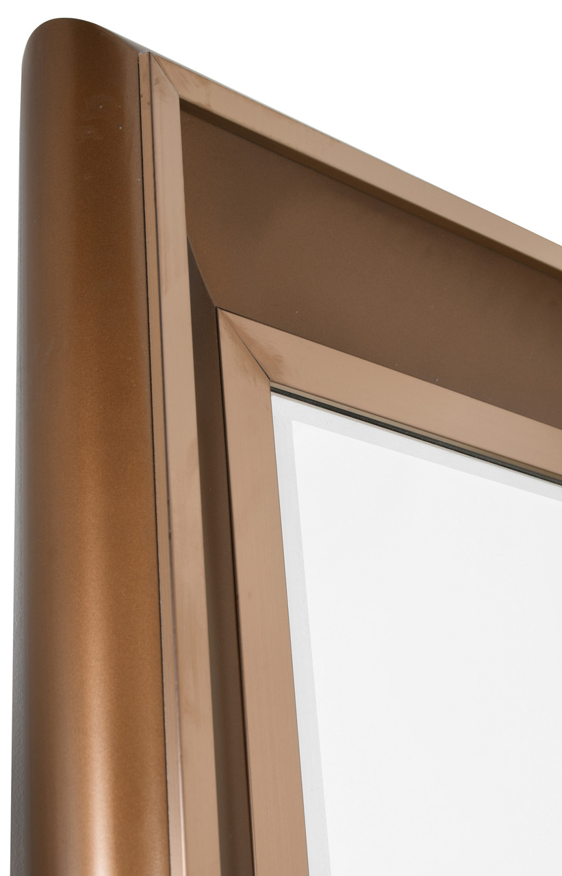 Mirror with Dark Wood and Gold Frame 36x72 Mirror - AFD Home