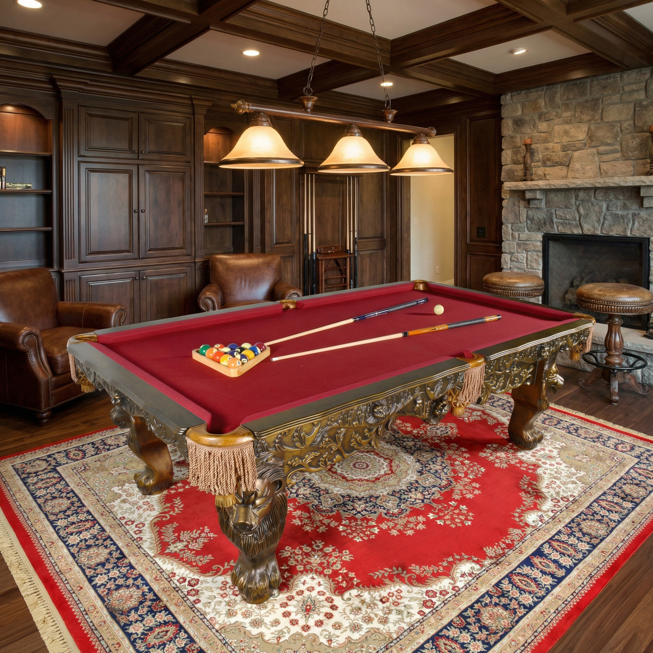 Monarch Oak Pool Table(8ft) 100L X 55D X 31.5HElegantly designed