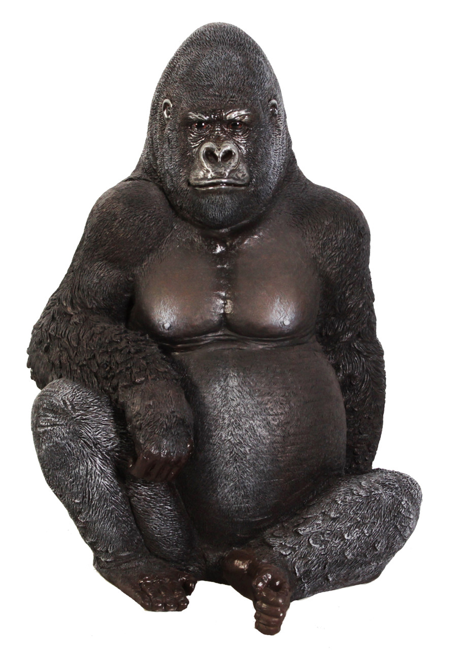 Lifesize Silver Back Gorilla 34L X 27D X 45H