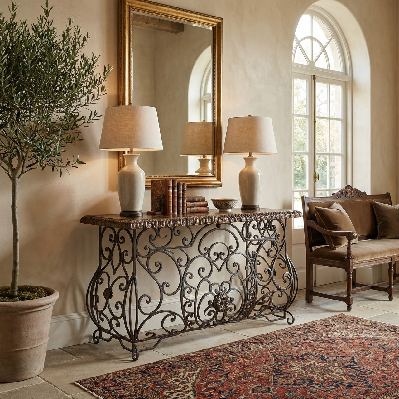 Peruvian Forged Iron Console - AFD Home