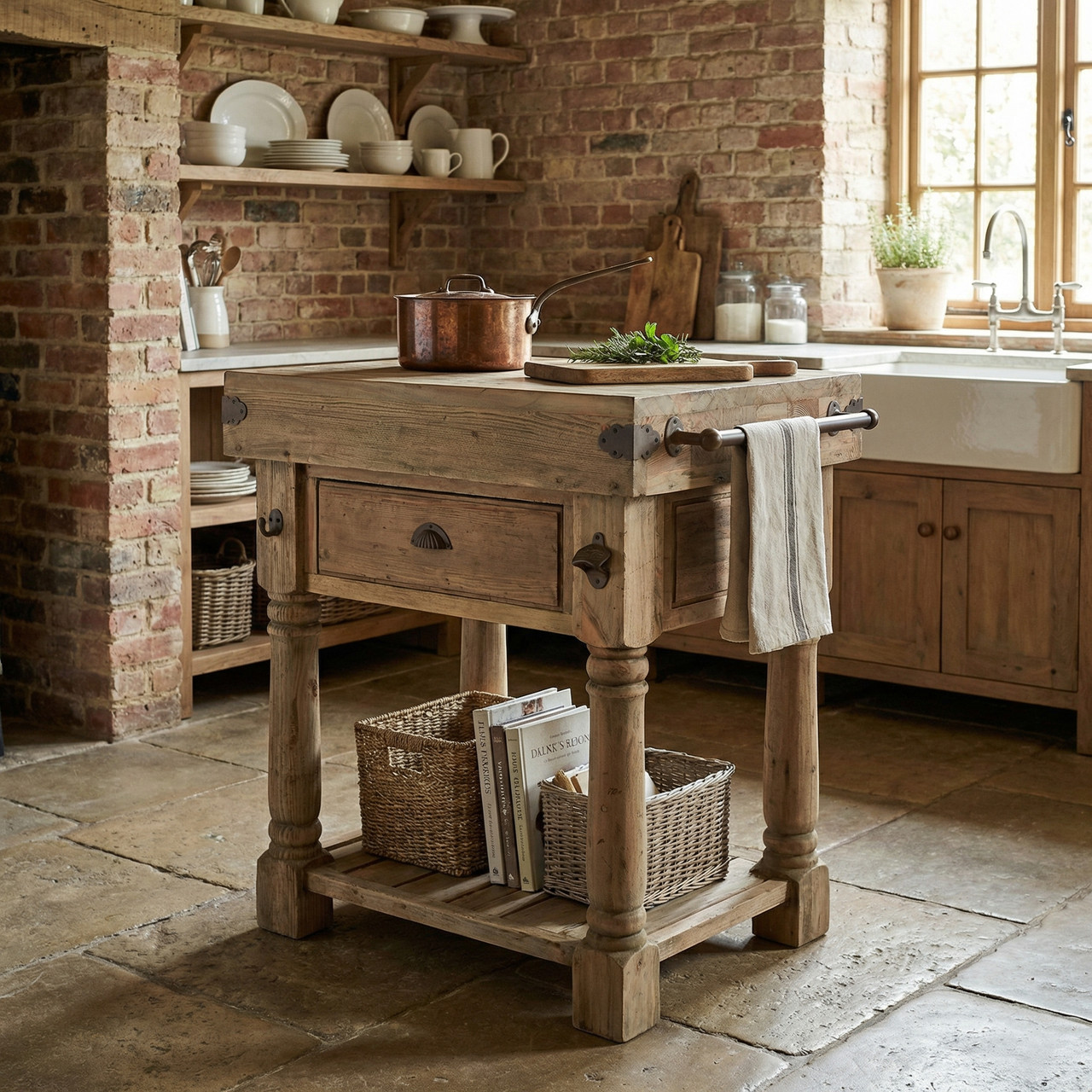 Farmhouse Island Work Console Small - AFD Home