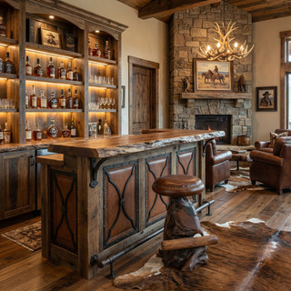 Old Growth Teak Root Counter Stool