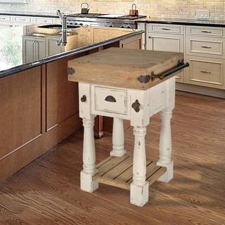 Farmhouse Island Small Work Block Console