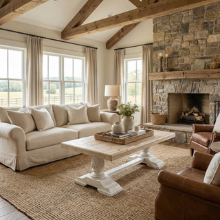 Farmhouse Winsor Chaulk White Coffee Table