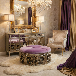 Platine Rococo Ottoman Lavender