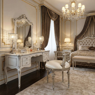 Platine Cream Vanity Chair