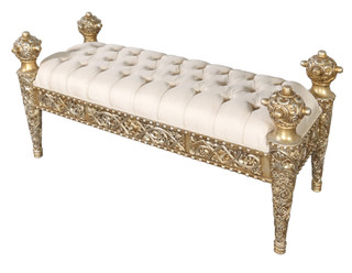 Platine Chapelle 3 Seater Bench Hand Carved Mahogany