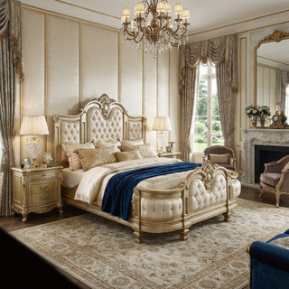 The Platine Maison Royal Bed  Hand Carved Mahogany