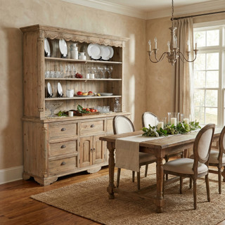 Farmhouse Cote de Azur Hutch in Natural Finish