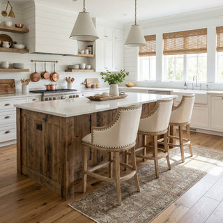 Farmhouse Barrel Counter Stool